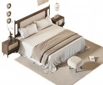 Modern Double Bed-ID:102460421