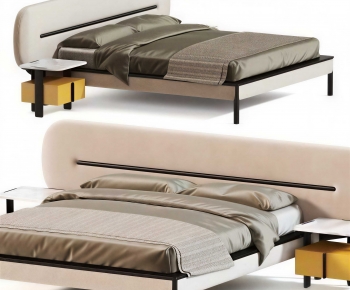 Modern Double Bed-ID:708630082