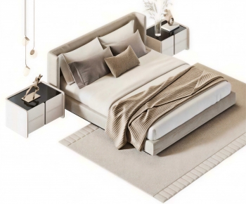 Modern Double Bed-ID:964898113