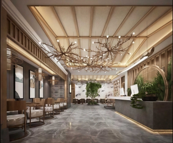 New Chinese Style Lobby Hall-ID:374154099