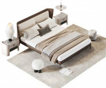 Modern Double Bed-ID:608360865