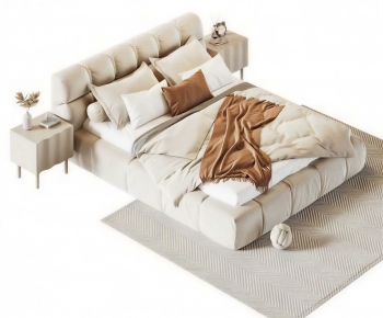 Modern Double Bed-ID:738949845