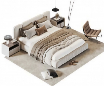 Modern Double Bed-ID:183648118