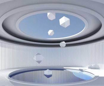 Modern Exhibition Hall-ID:644726041