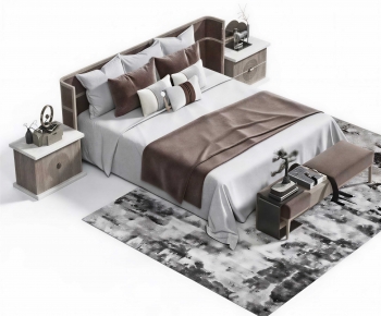 New Chinese Style Double Bed-ID:108840565
