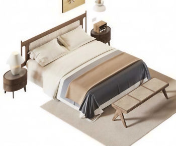 Modern Double Bed-ID:134347929