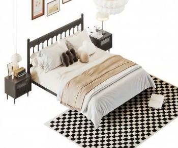 Modern Double Bed-ID:964509013