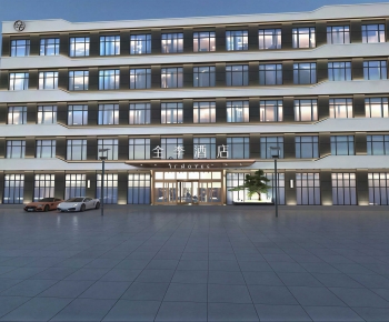 Modern Appearance Of Commercial Building-ID:509999996