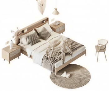 Modern Double Bed-ID:598773004