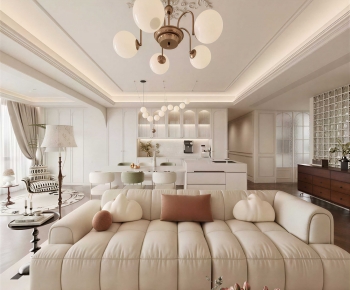 French Style A Living Room-ID:731182103