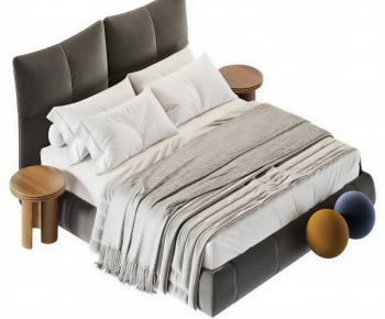 Modern Double Bed-ID:848228933