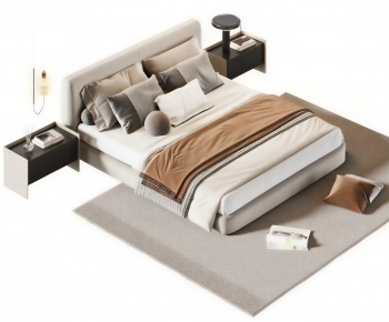 Modern Double Bed-ID:394784932