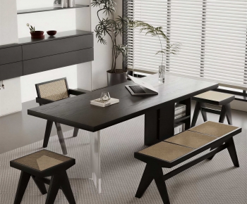 Wabi-sabi Style Dining Table And Chairs-ID:353195919