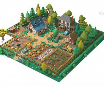 Modern Cartoon House-ID:608983044