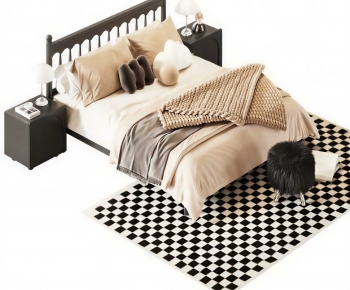 Modern Double Bed-ID:836015941
