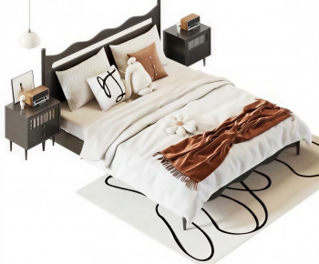 Modern Double Bed-ID:460340021