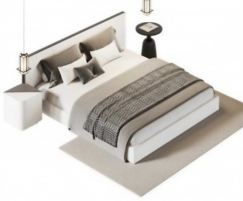 Modern Double Bed-ID:530675896