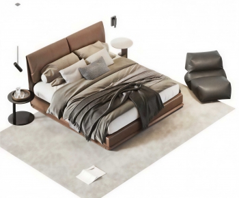 Modern Double Bed-ID:275626907