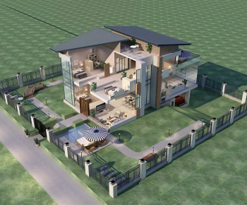 Modern Detached Villa-ID:725979866