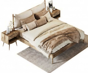 Modern Double Bed-ID:542197946