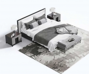 New Chinese Style Double Bed-ID:203465941