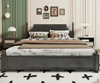 Modern Double Bed-ID:674886946