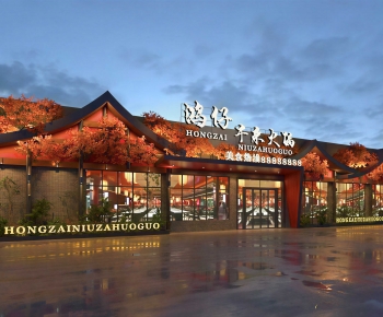 New Chinese Style Facade Element-ID:413712983