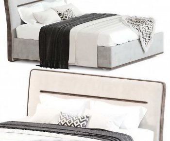 Modern Double Bed-ID:824384933