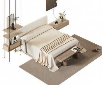 Modern Double Bed-ID:438348051