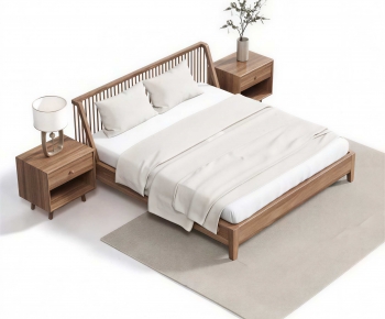 Modern Double Bed-ID:553525924