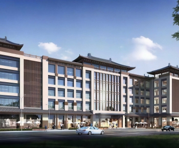 New Chinese Style Appearance Of Commercial Building-ID:612895015