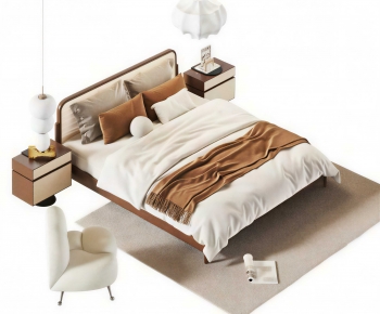 Modern Double Bed-ID:281265021