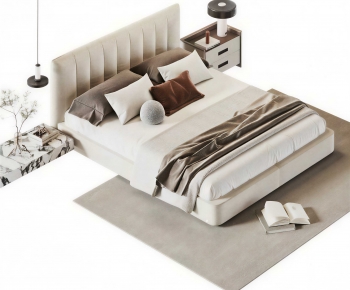 Modern Double Bed-ID:154671918