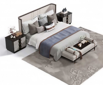 New Chinese Style Double Bed-ID:248054035