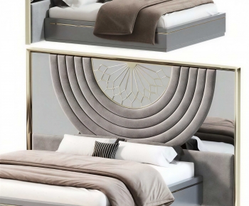 Modern Double Bed-ID:534897092