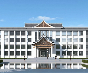 New Chinese Style Public Building-ID:726219897