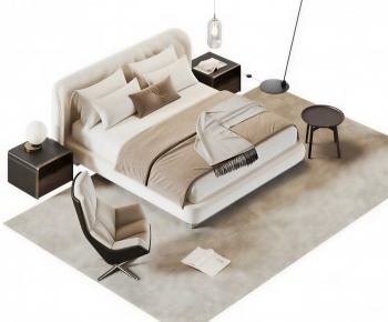Modern Double Bed-ID:815721046