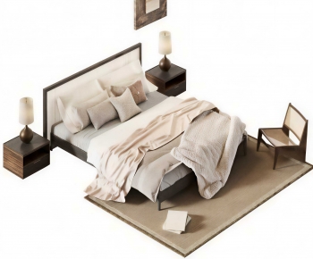 Modern Double Bed-ID:430419465
