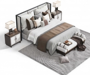 New Chinese Style Double Bed-ID:817327987