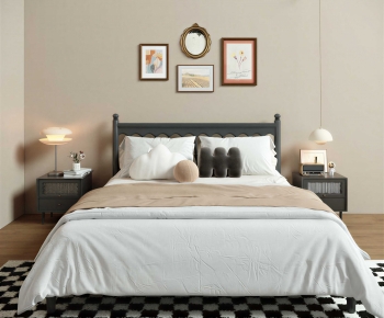 Modern Double Bed-ID:119505884