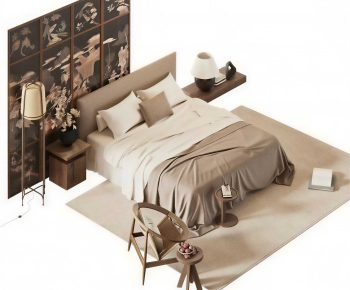 Modern Double Bed-ID:549141884