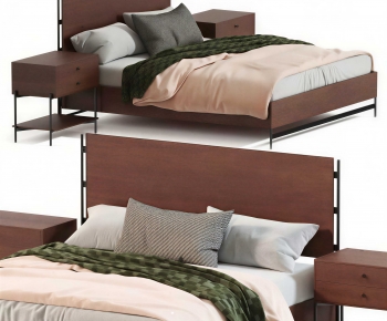 Modern Double Bed-ID:672852049