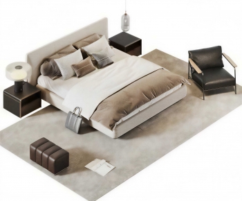 Modern Double Bed-ID:726528887