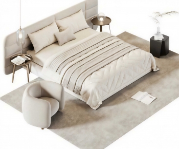 Modern Double Bed-ID:303824909