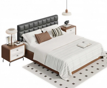 Modern Double Bed-ID:954608918