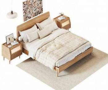 Modern Double Bed-ID:691630858