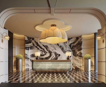 Modern Office Reception Desk-ID:491321156