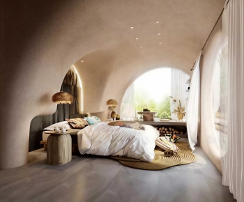 Wabi-sabi Style Bedroom-ID:572760161