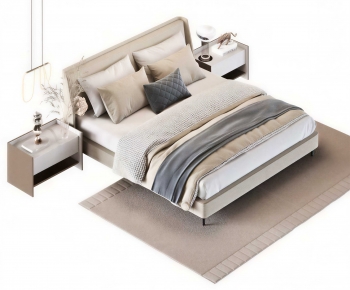 Modern Double Bed-ID:208373074