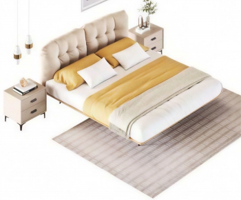 Modern Double Bed-ID:456388003
